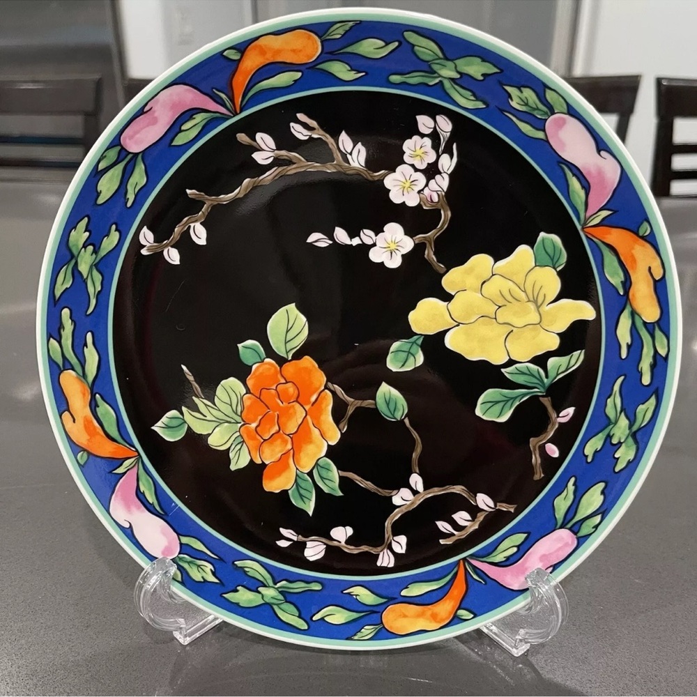 Cathy Hardwick MIKASA Ikebana Colorful Flower Arrangement Luncheon Dinner Plate